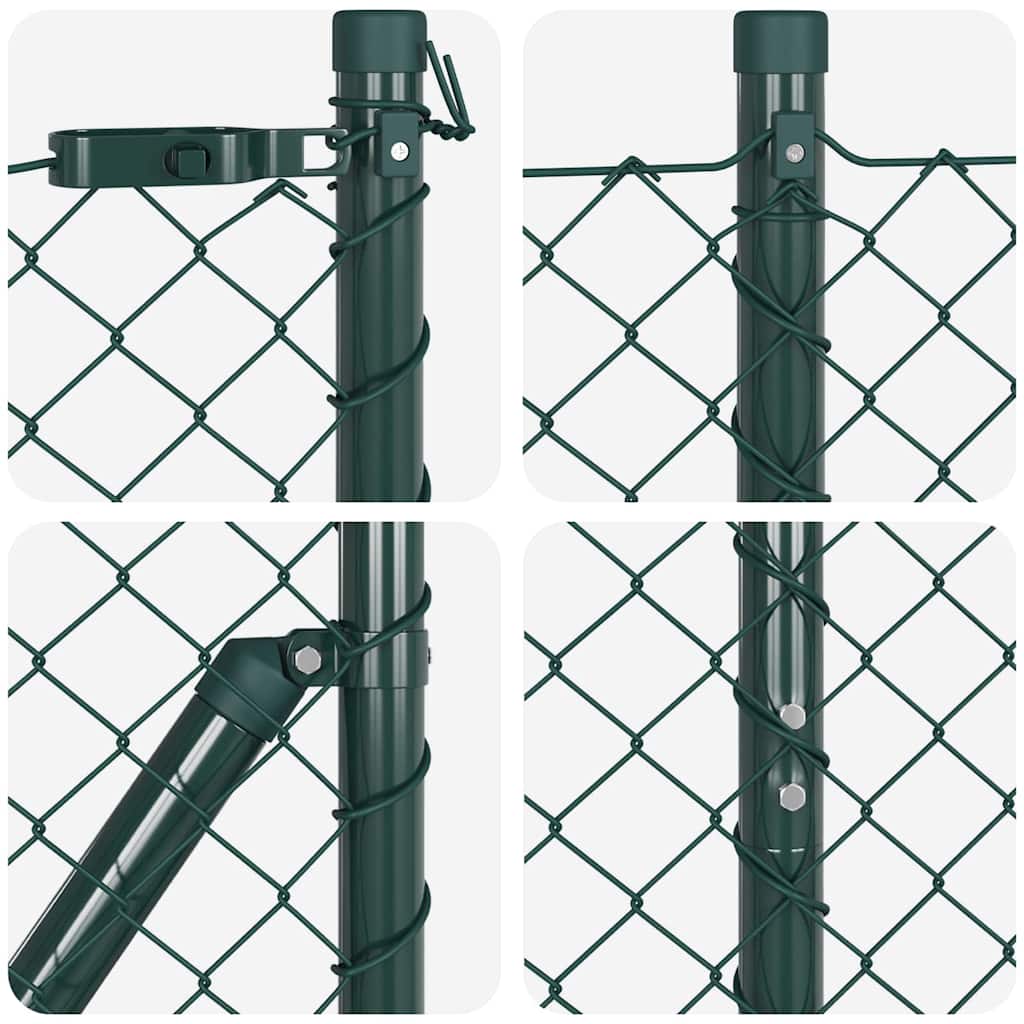 Outdoor Kettenglied-Zaun Erdfixierung 10 x 0,4 m Grün Netz