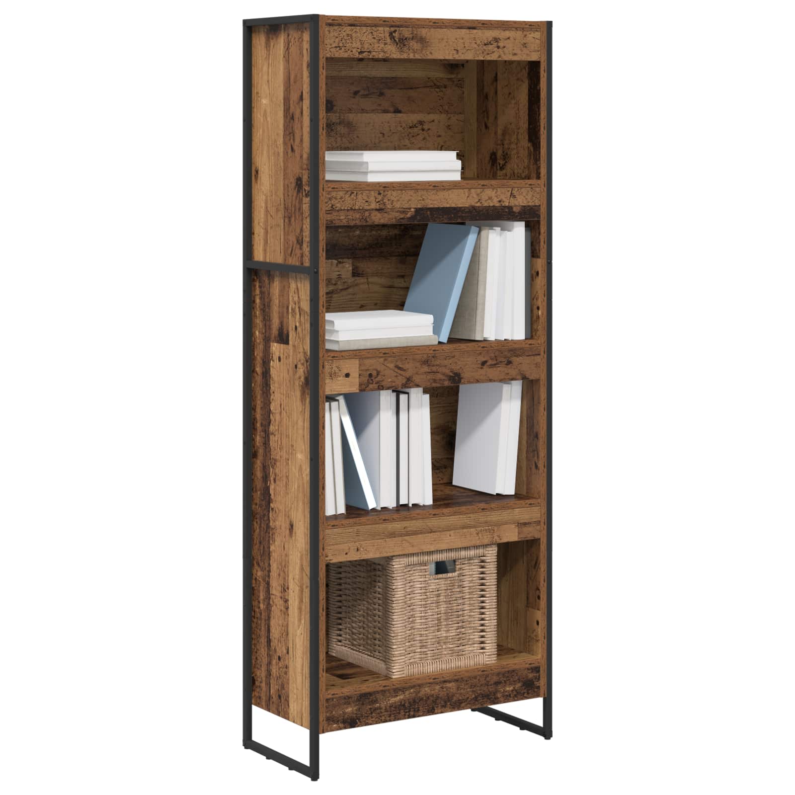 Bücherregal 2 pcs Schwarz Eichen-Optik 60 x 30 x 189,5 cm