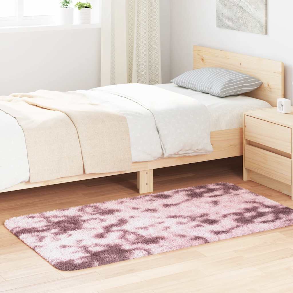 Teppich Shaggy Hochflor NAVARRA Beige 60x100 cm Polyester