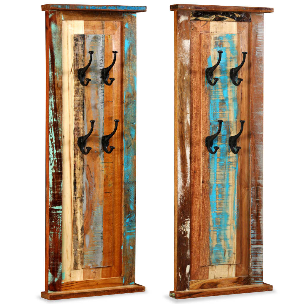 Garderoben 2 Stk. Massivholz Akazie 38x100 cm