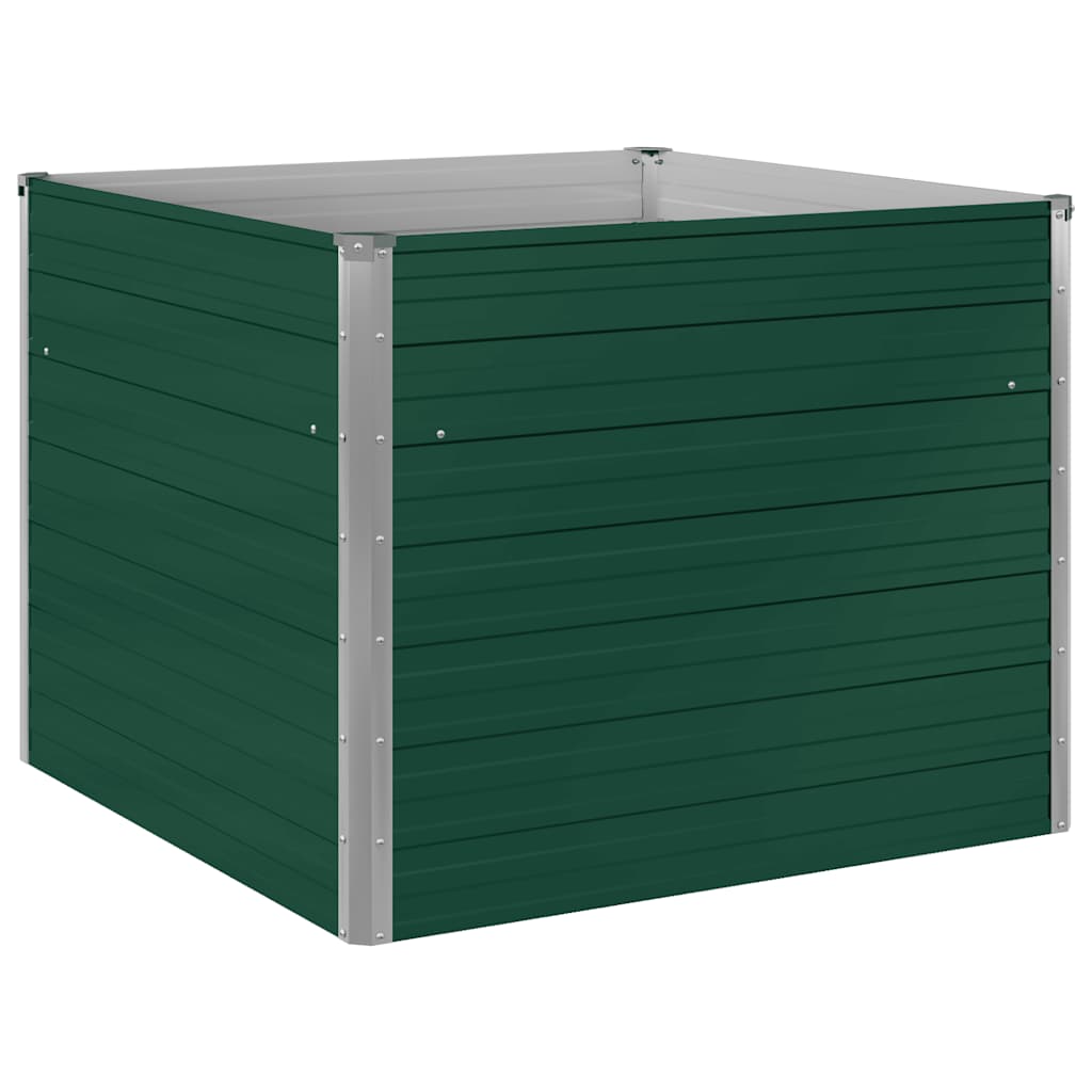 Hochbeet 100 x 100 x 77 cm Verzinkter Stahl Grau