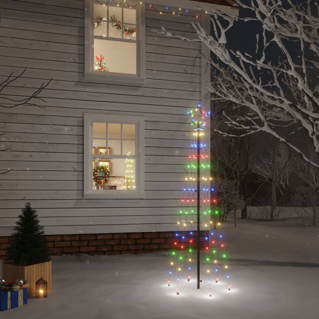 LED-Weihnachtsbaum mit Erdnägeln Mehrfarbig 310 LEDs 300 cm