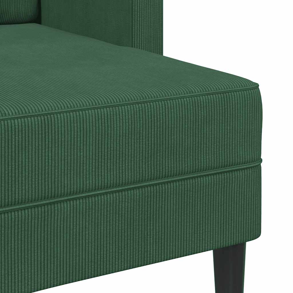 2-Sitzer-Sofa mit Chaiselongue L-Form Hellgrau 125 cm Leinen