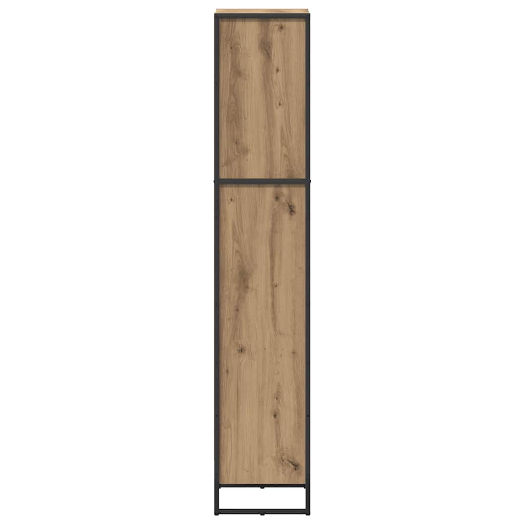 Bücherregal 2 pcs Schwarz Eichen-Optik 60 x 30 x 189,5 cm