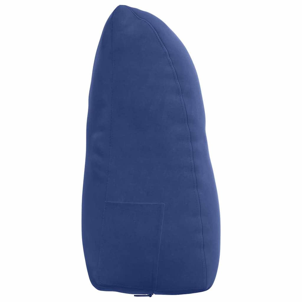 Rückenkissen Blau 45 x 24 x 50 cm Samt