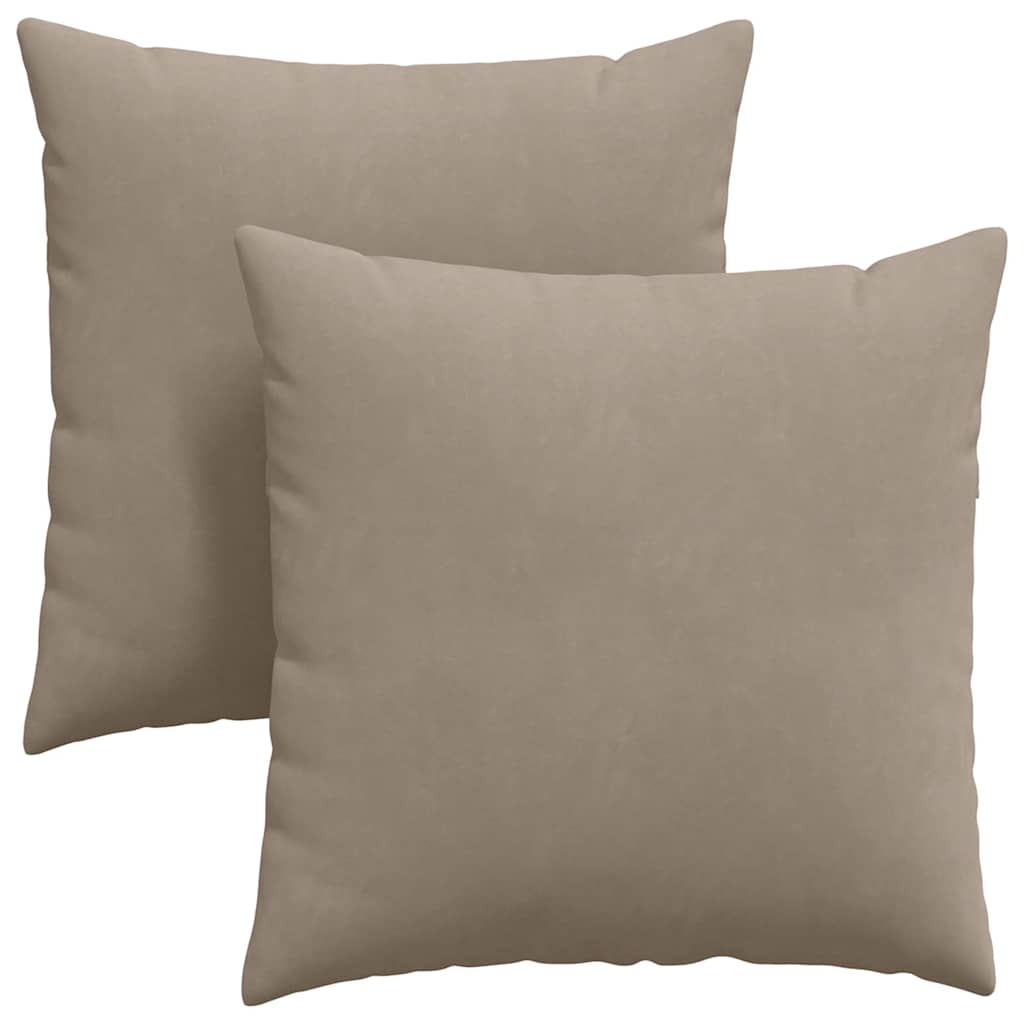 Sofakissen 2 Stück Taupe 50 x 30 cm Stoff