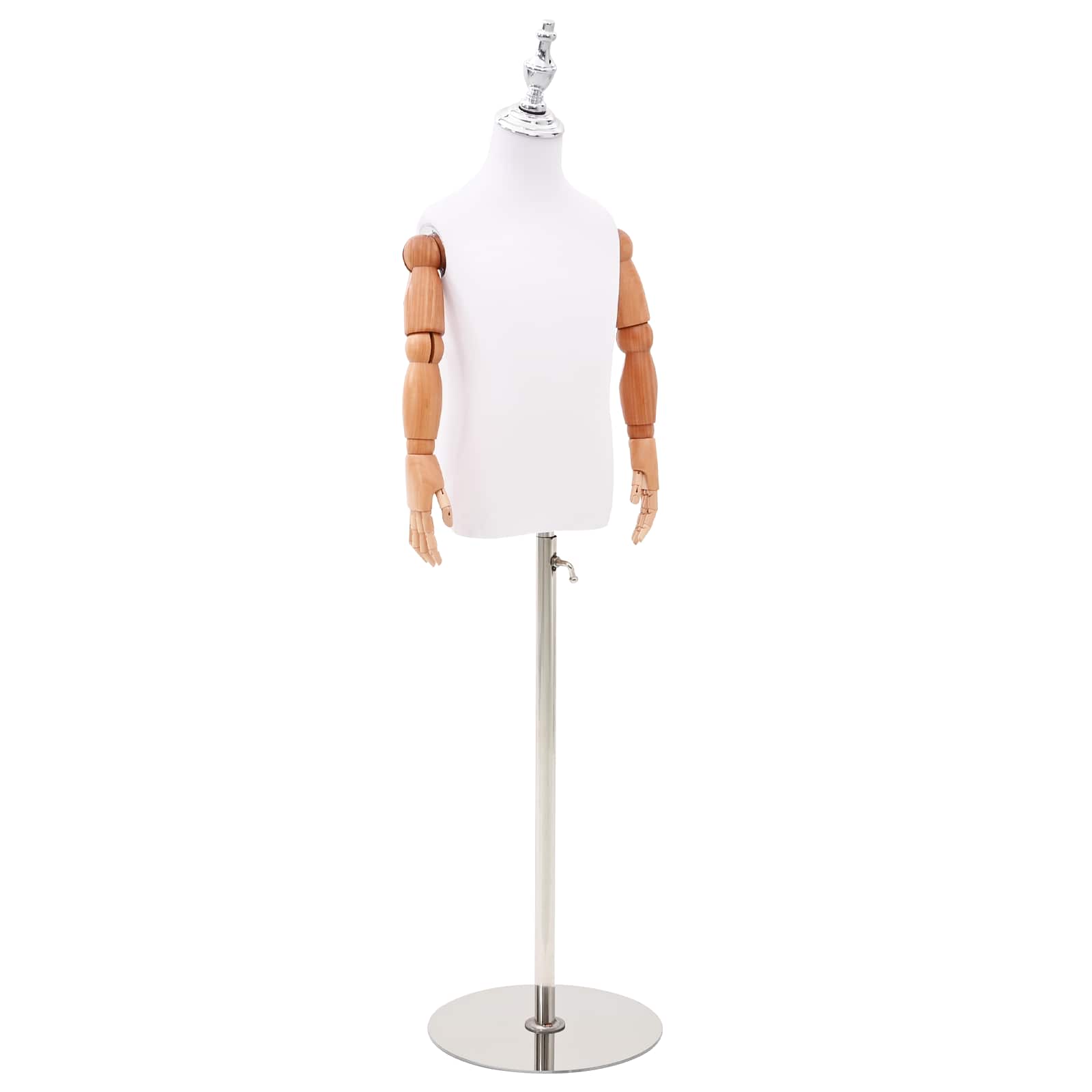 Verstellbares 120-150 cm Mannequin mit Basis Unisex PP Weiß