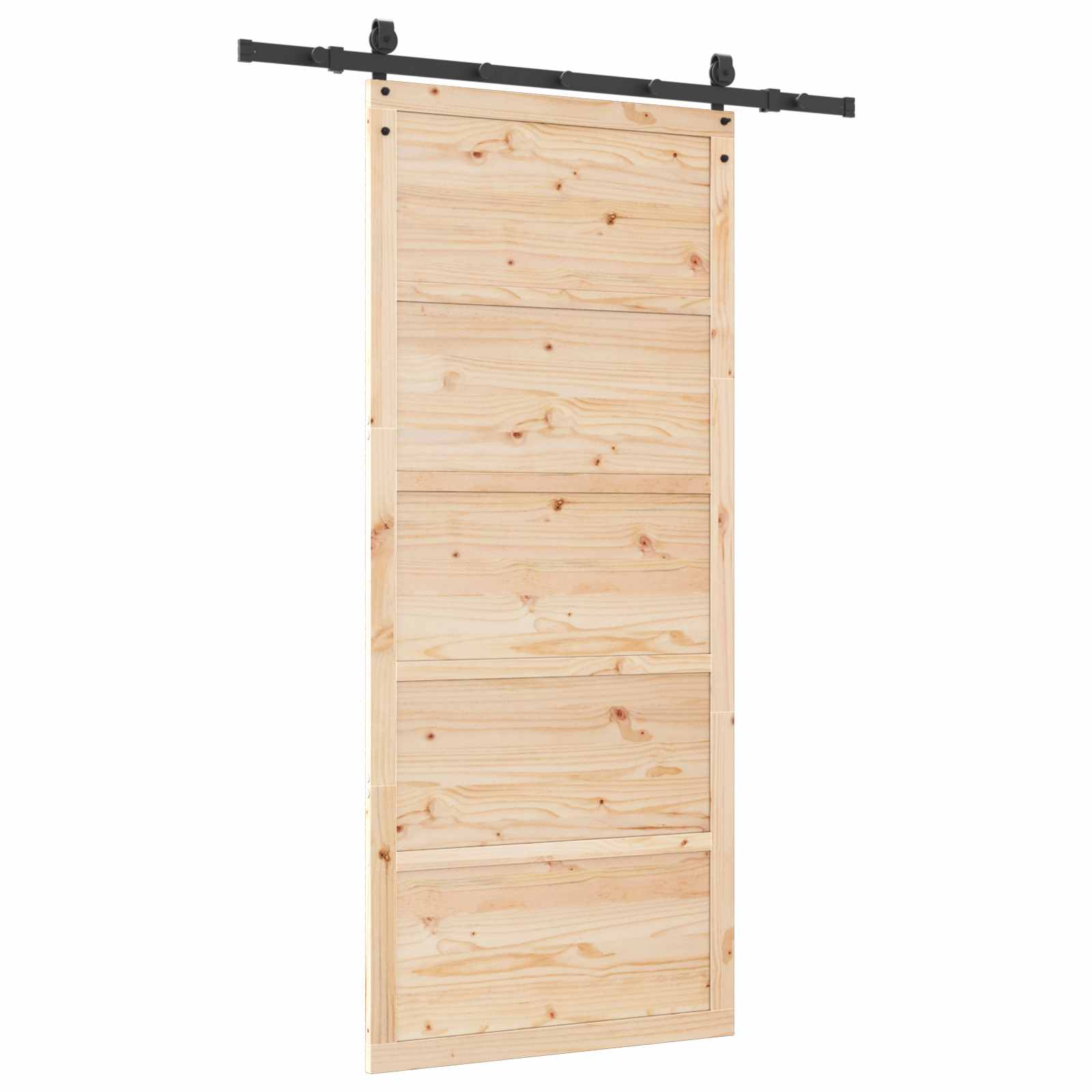 Schiebetür Natur 100 x 208 cm Massives Kiefernholz