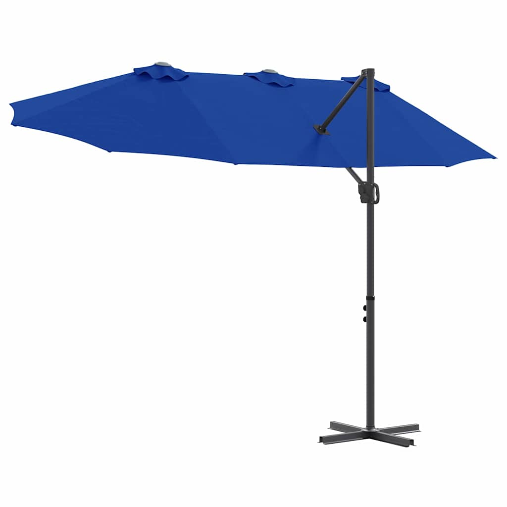 Sonnenschirm Sand 372 x 198 x 243 cm Polyester und Aluminium