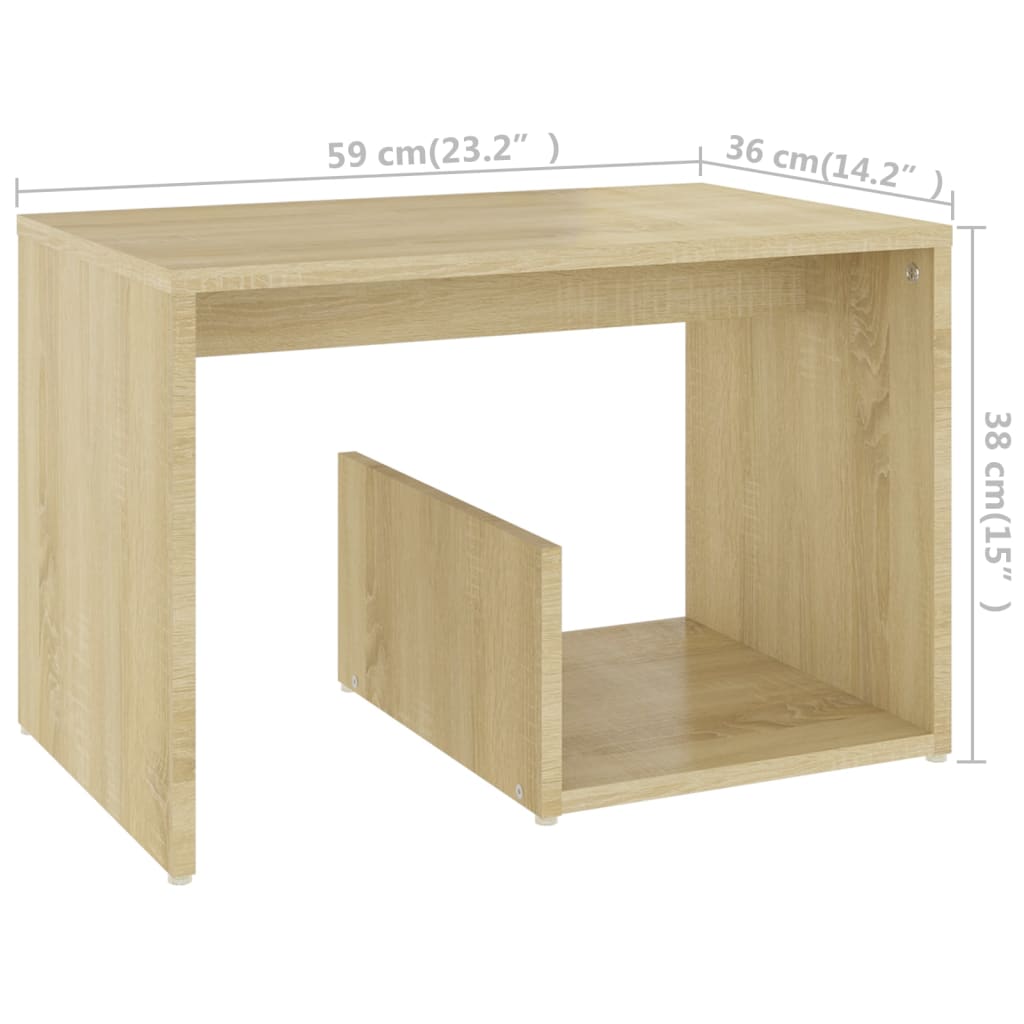 Beistelltisch Weiß 59x36x38 cm Holzwerkstoff