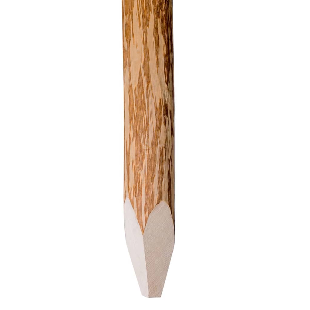 Zaunpfosten mit Spitzen Enden 4 Stk. Haselholz 120 cm