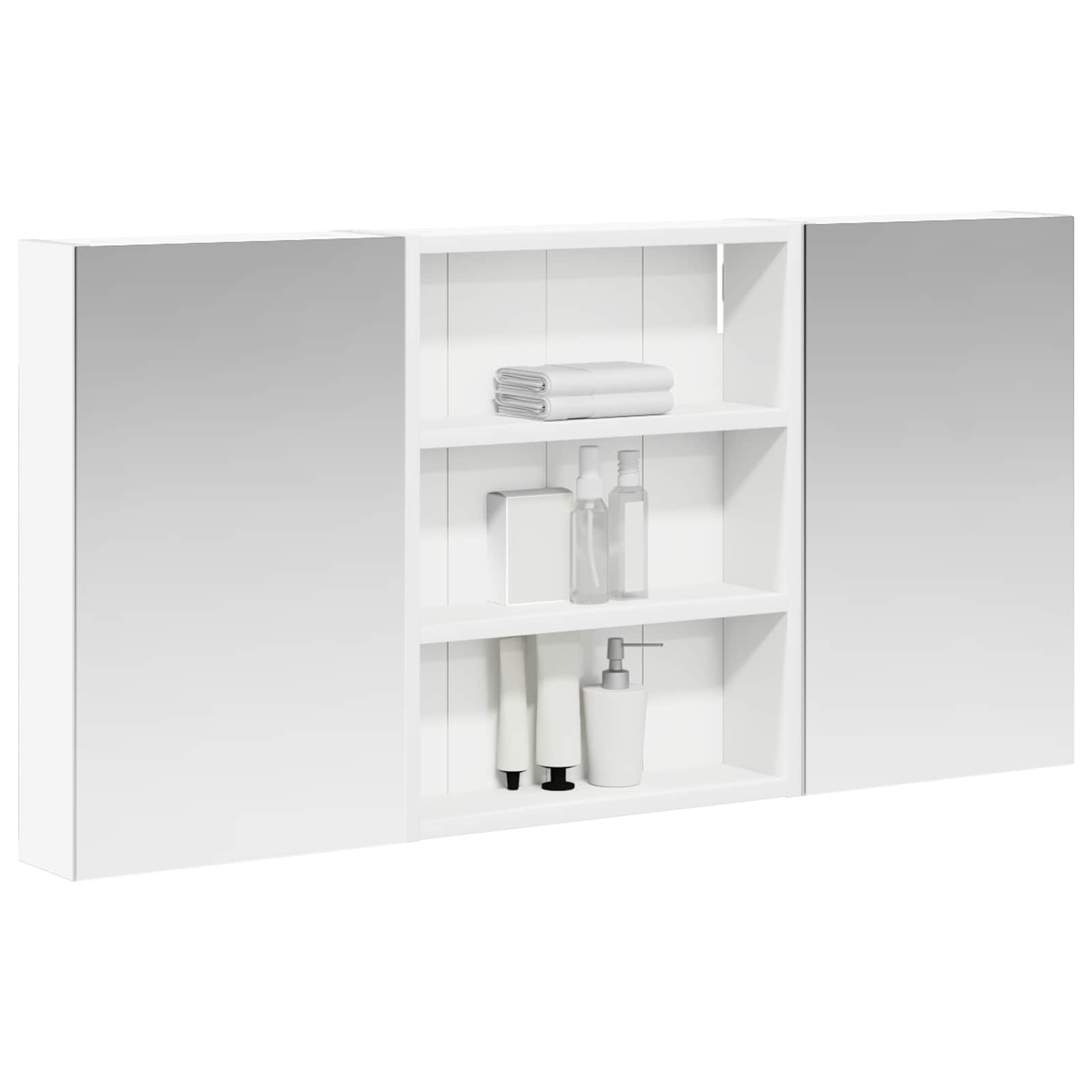 Badezimmerschrank-Set 3 pcs 80 x 10,5 x 50 cm Holzwerkstoff