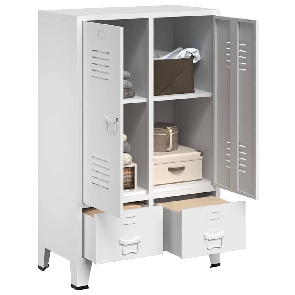 Kleiderschrank Metall Industrie-Stil 67 x 35 x 107 cm Schwarz