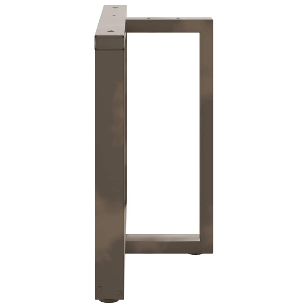 Couchtischbeine T-Form 2 Stk. Schwarz 30x25x(30-31) cm Stahl