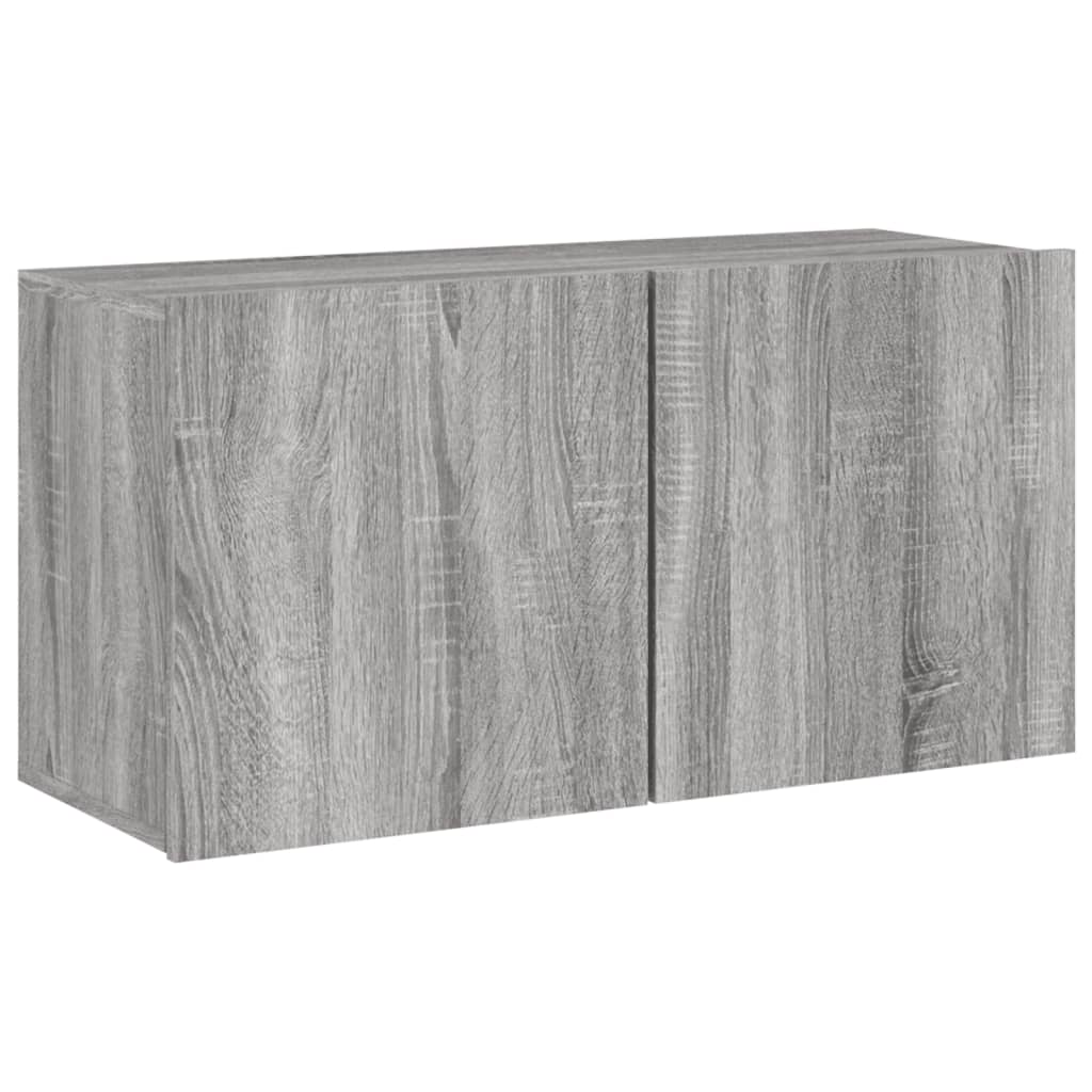 4-tlg. Wohnwand Weiß Holzwerkstoff