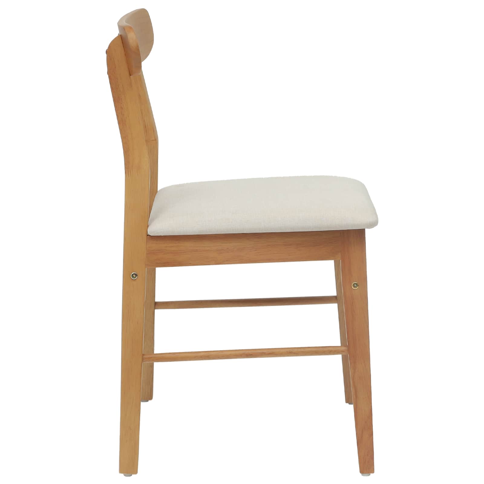 Esszimmerstuhl 2 pcs Dunkelbraun, Hell Massives Gummiholz