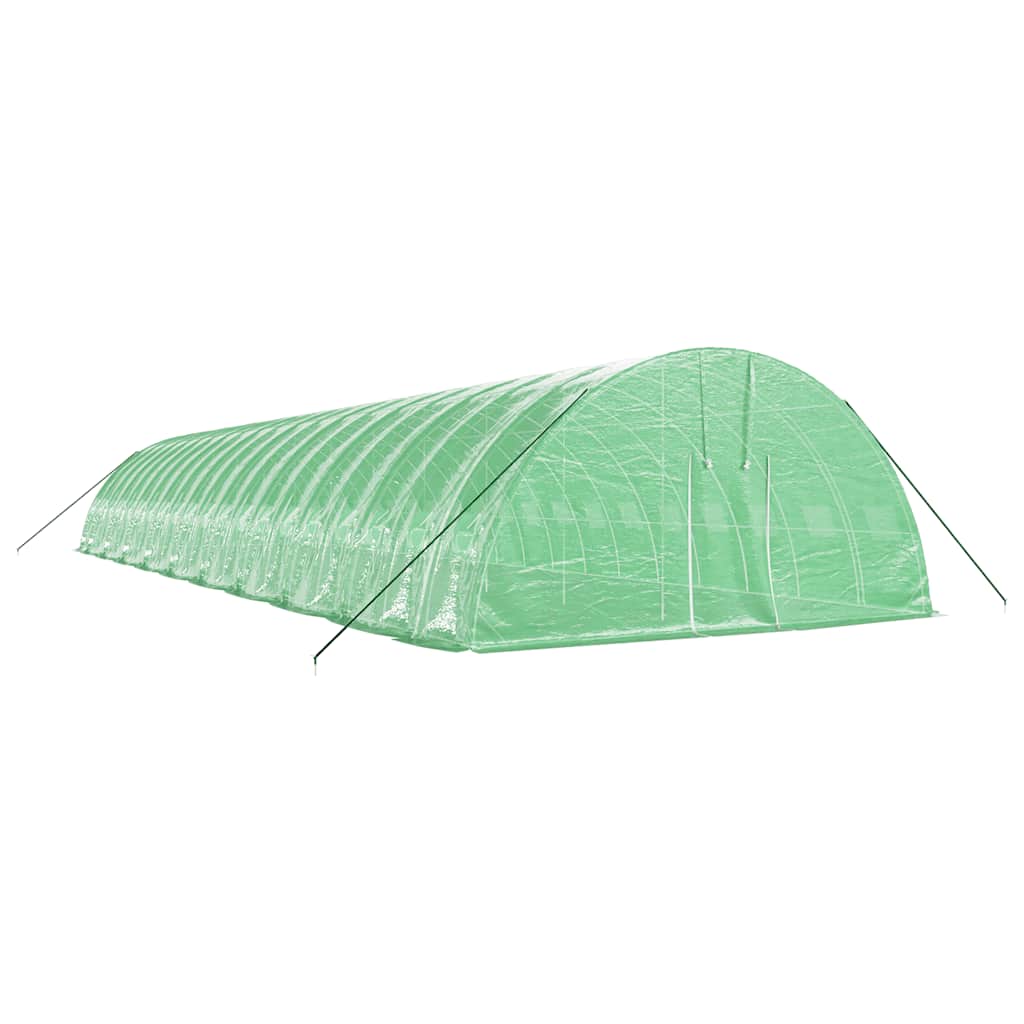 Gewächshaus mit Stahlrahmen Grün 24 m² 6x4x2,85 m