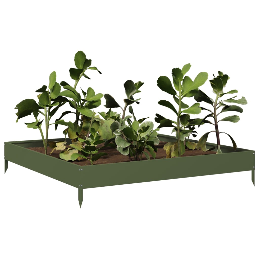 Hochbeet 100x100x18,5 cm Cortenstahl