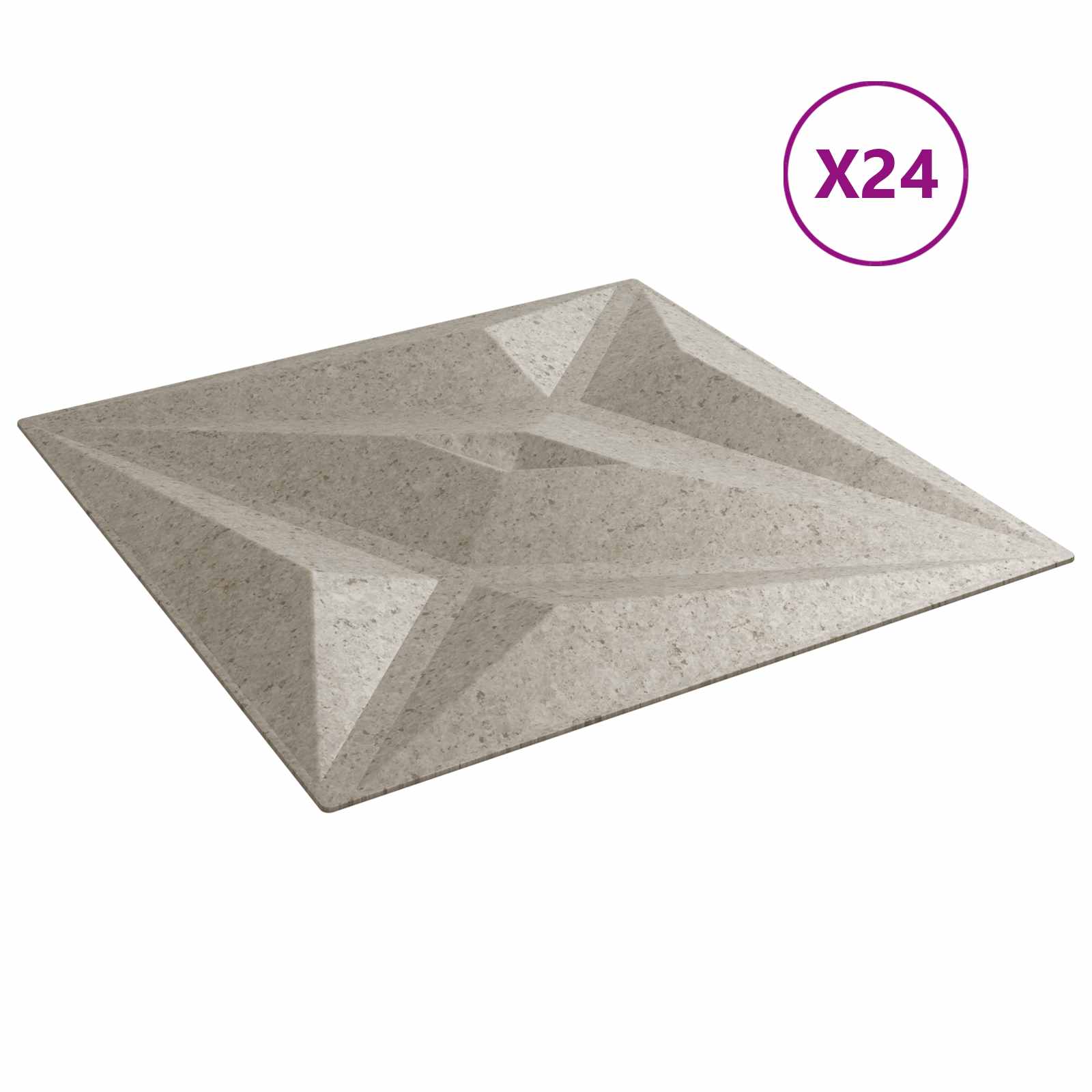 Wandpaneele 12 pcs Diamant Weiß 50 x 50 cm XPS Schaum
