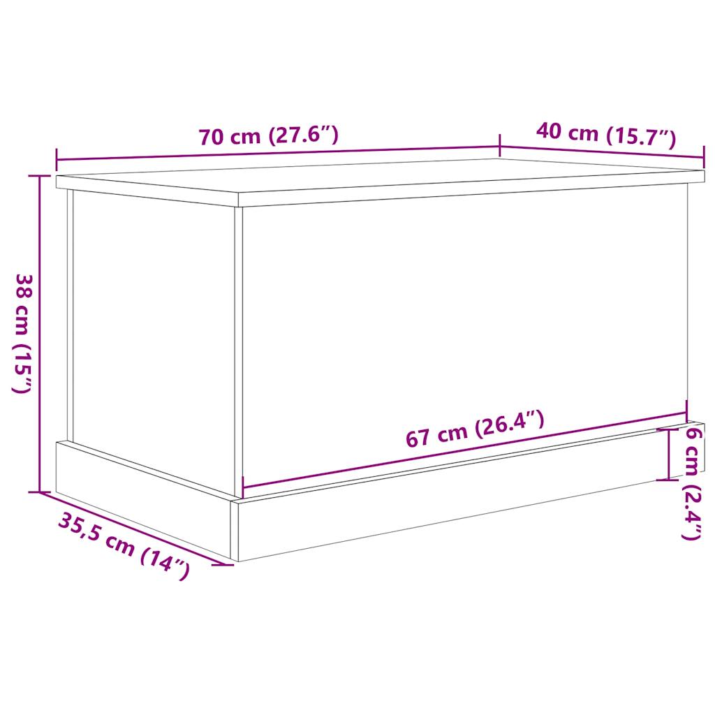 Aufbewahrungsbox Weiß 50 x 30 x 28 cm Holzwerkstoff