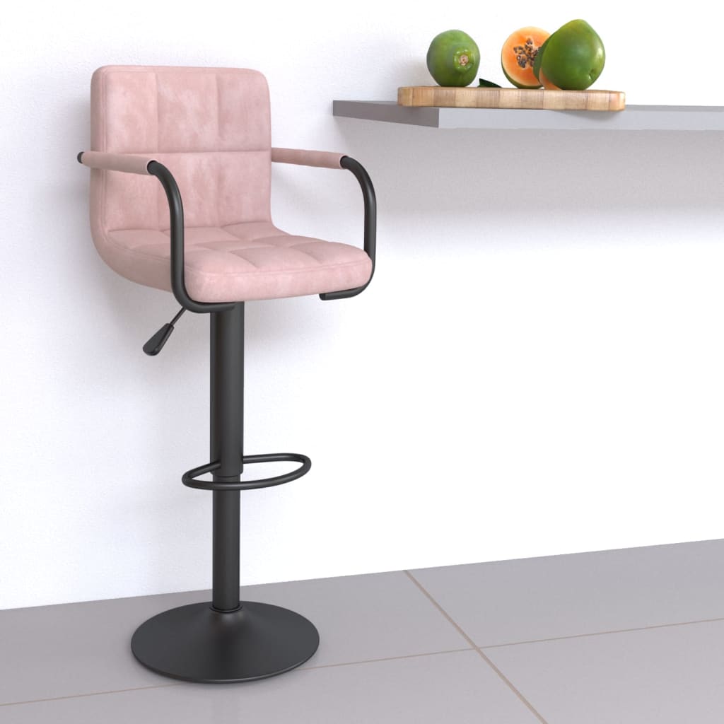 Barhocker 2 Stk. Blau Samt