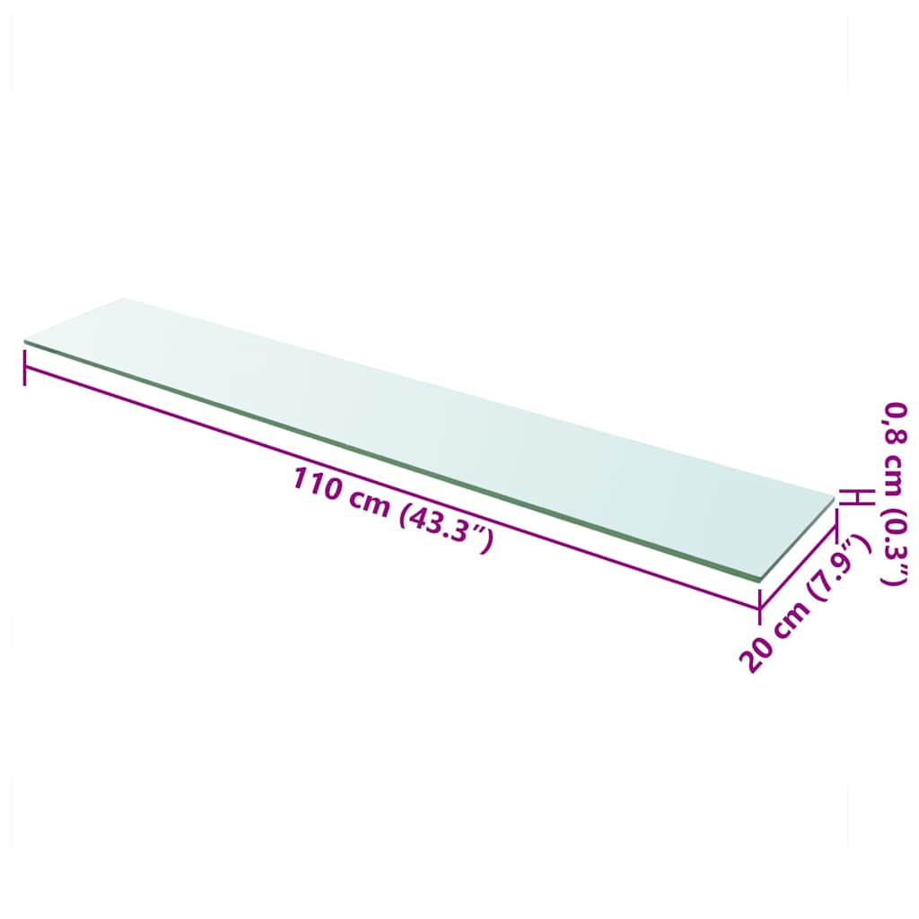 Regalboden Glas Transparent 20x12 cm