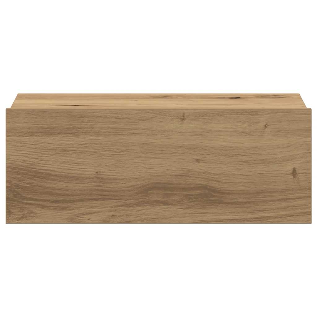 Hängender Nachttisch Weiß 40x30x15 cm Holzwerkstoff