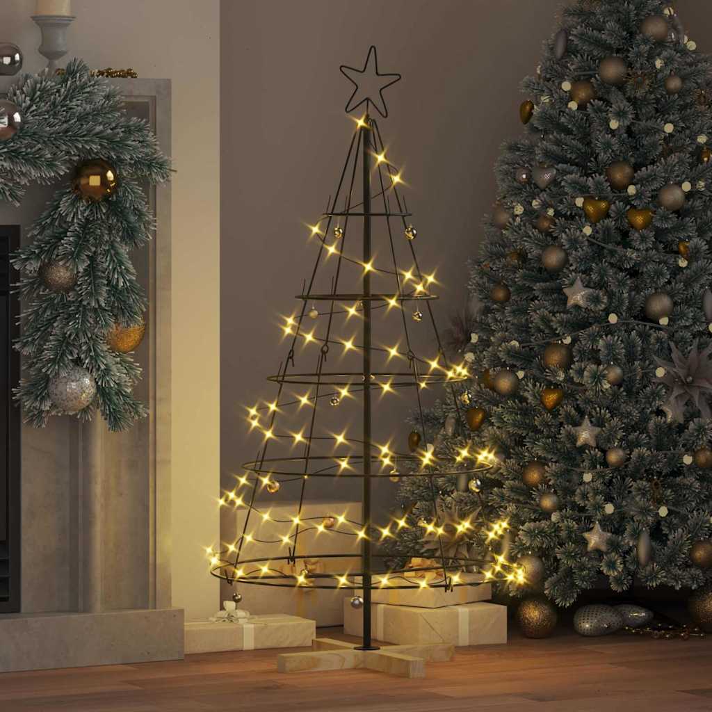Weihnachtsdeko mit Ständer Schwarz 60 cm Stahl