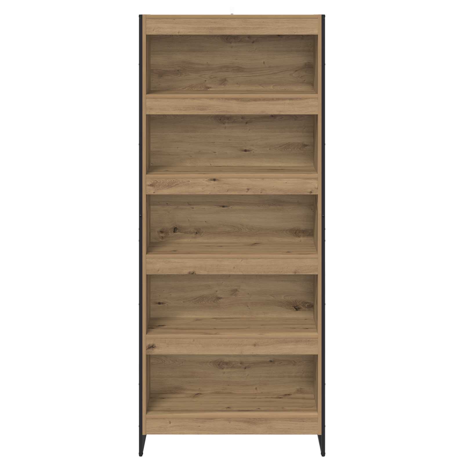 Bücherregal 2 pcs Schwarz Eichen-Optik 60 x 30 x 189,5 cm