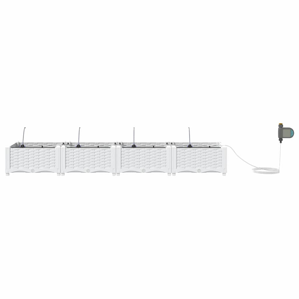 Garten-Pflanzgefäß 4 Stk. Braun 160 x 40 x 22 cm PP