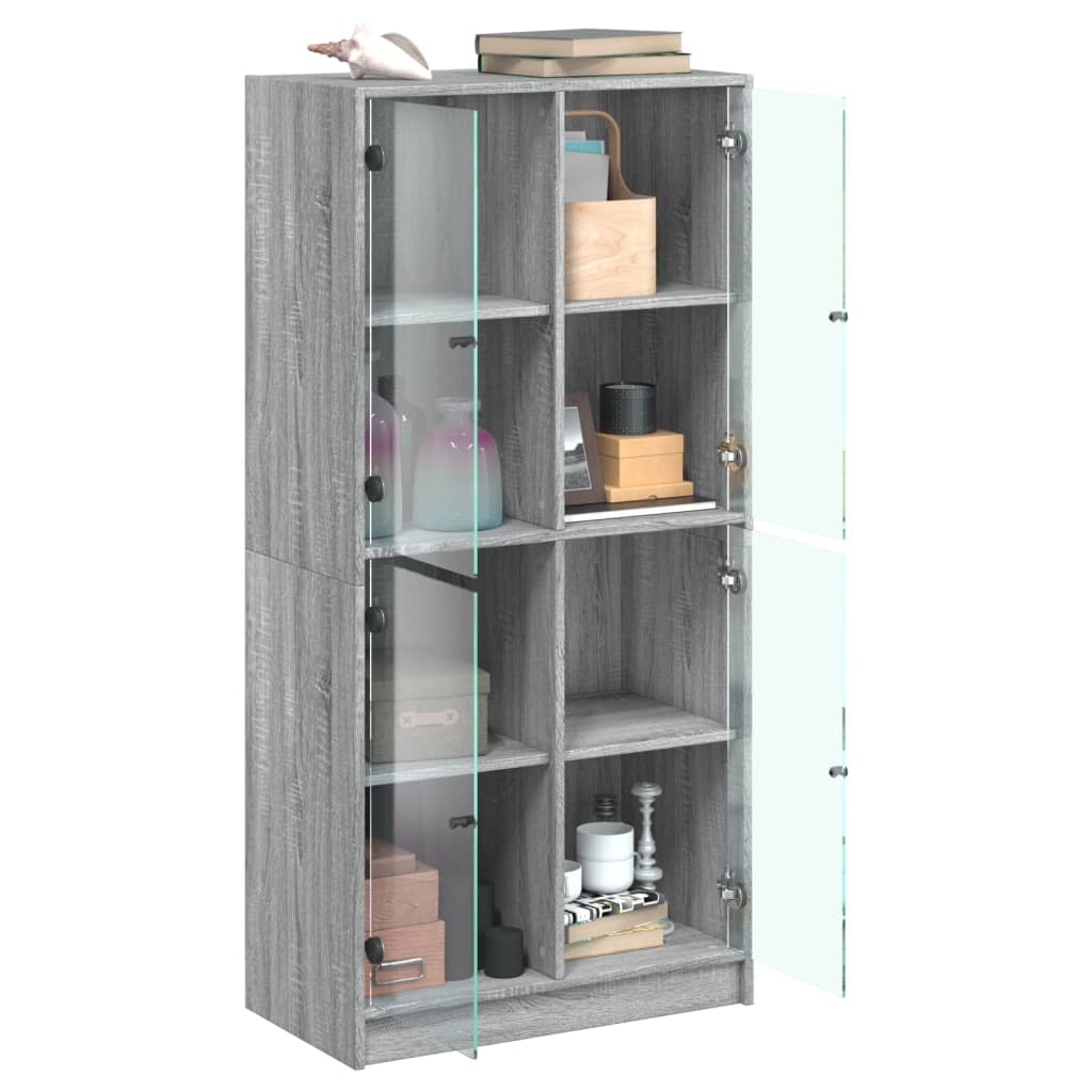Bücherschrank mit Türen Weiß 136x37x142 cm Holzwerkstoff