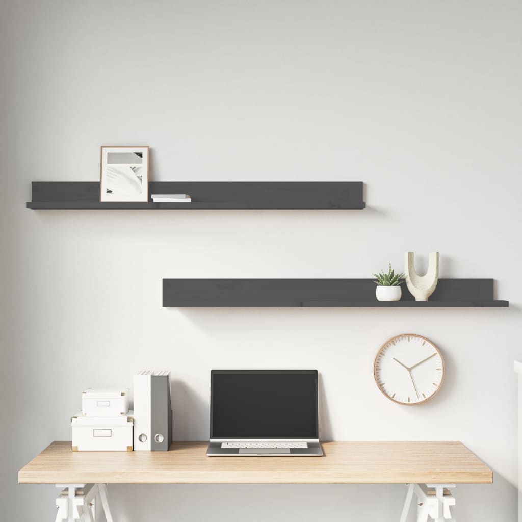 Wandregale 2 Stk. 50x11x9 cm Massivholz Kiefer