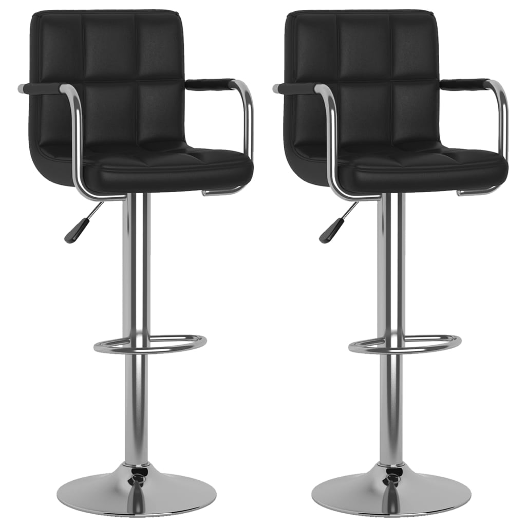 Barhocker 2 Stk. Rot Kunstleder