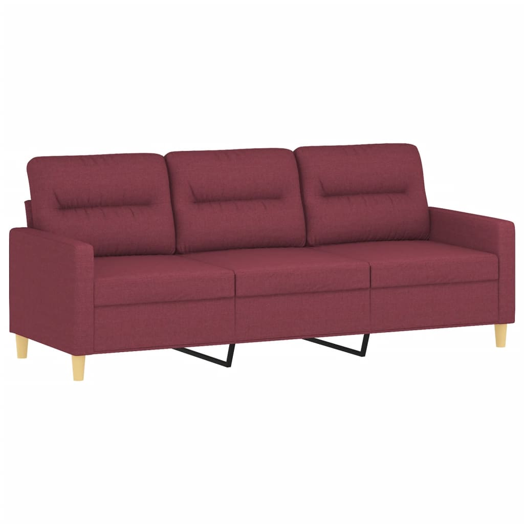 4-tlg. Sofagarnitur mit Kissen Taupe Stoff
