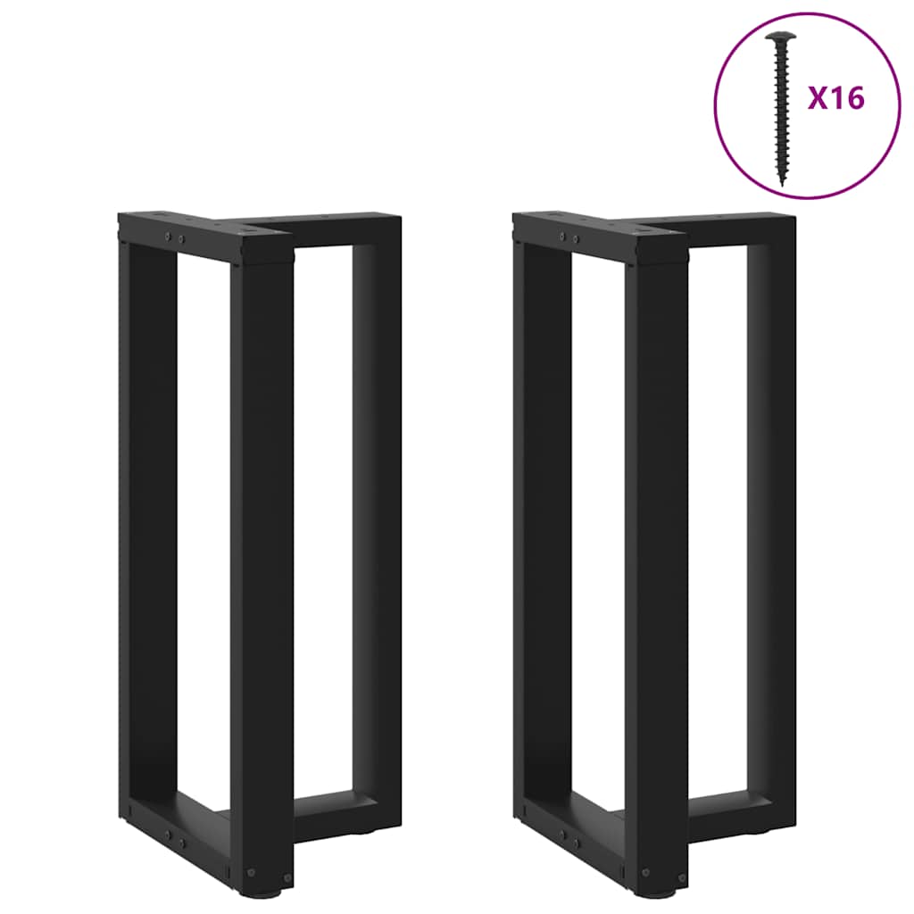 Couchtischbeine T-Form 2 Stk. Schwarz 30x25x(30-31) cm Stahl