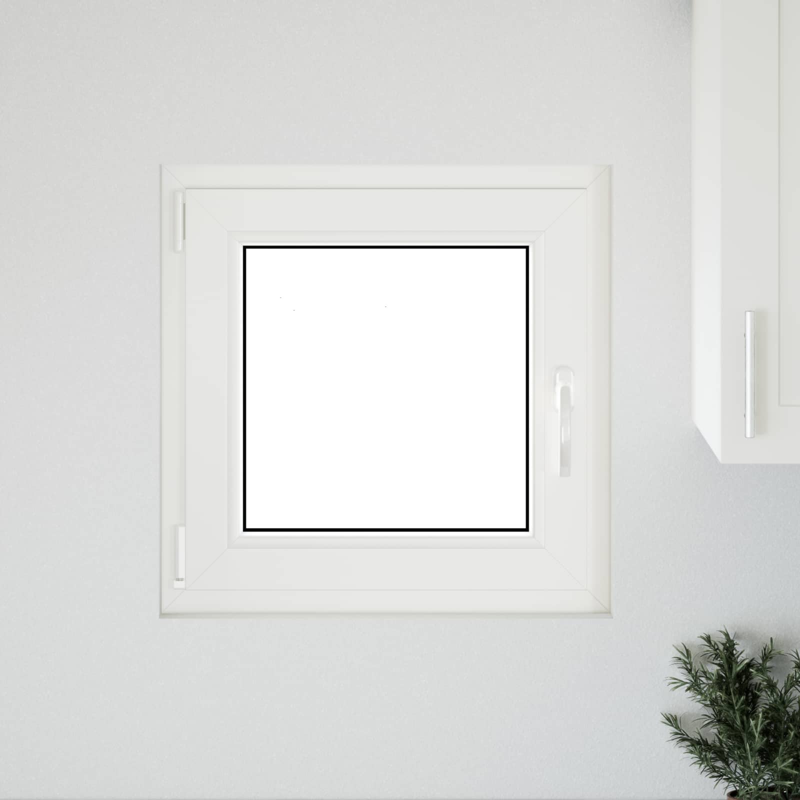 Kellerfenster RISOR 50 x 50 cm PVC und Glas Weiß
