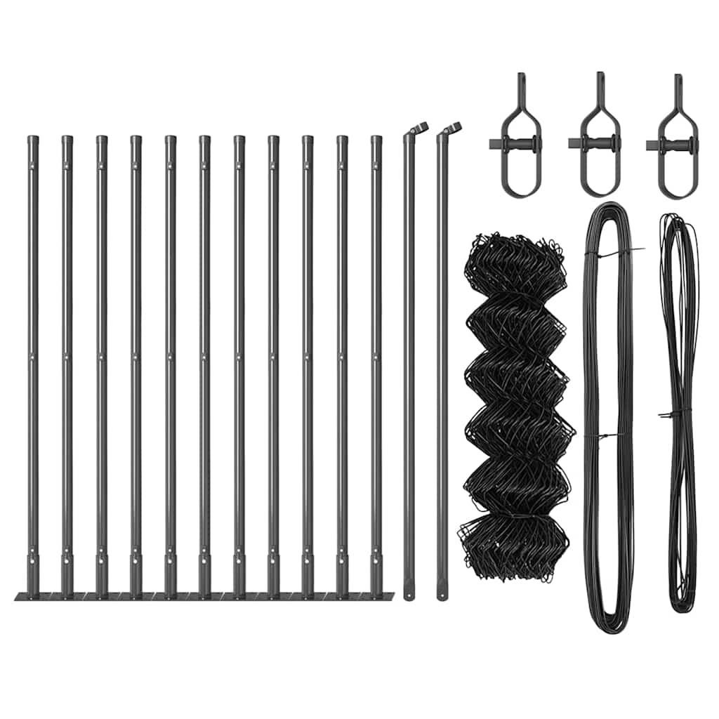 Outdoor Kettenglied-Zaun Erdfixierung 10 x 0,4 m Grün Netz