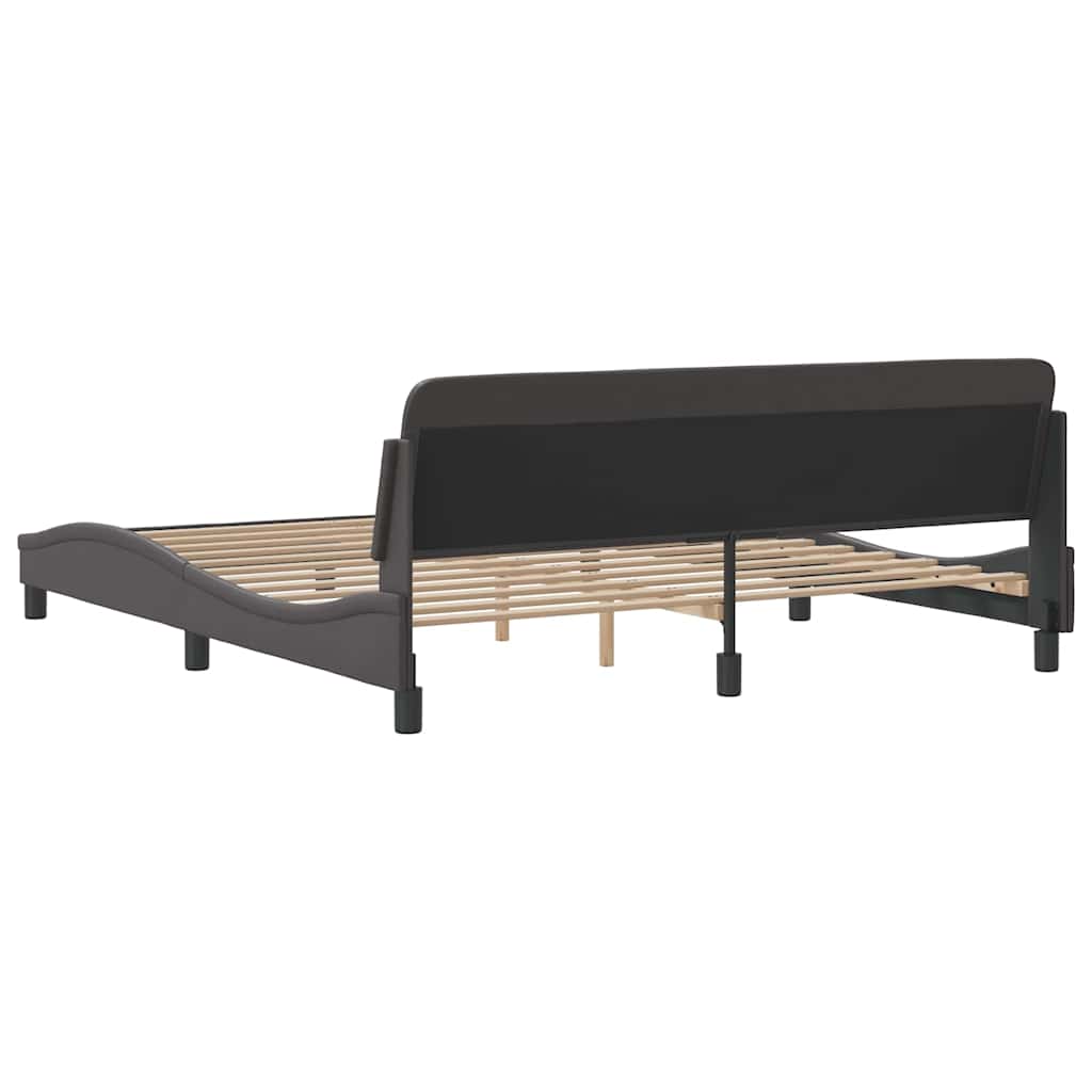Bettgestell "Dover" Schwarz 80x200 cm Kunstleder