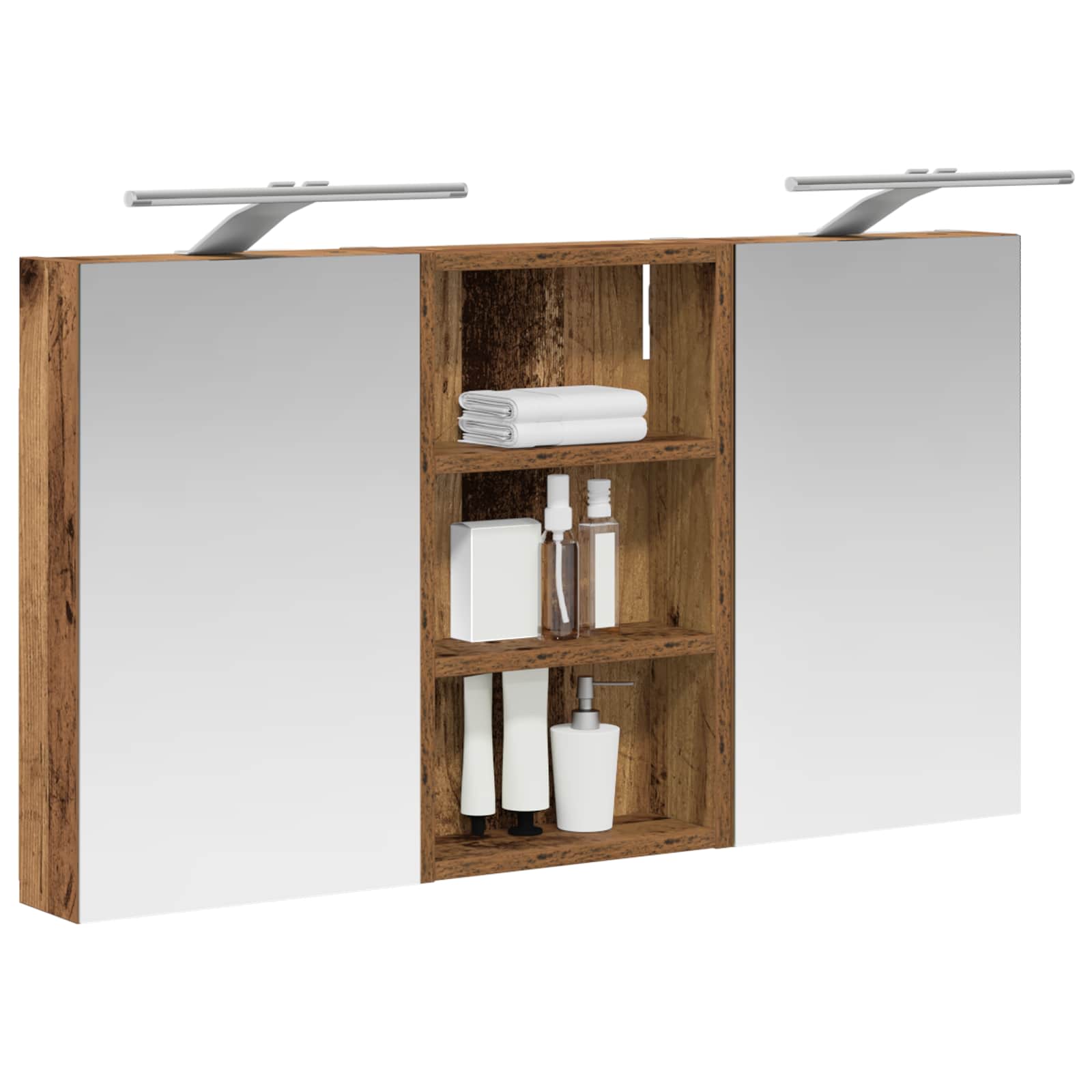 Badezimmerschrank-Set 3 pcs 80 x 10,5 x 50 cm Holzwerkstoff