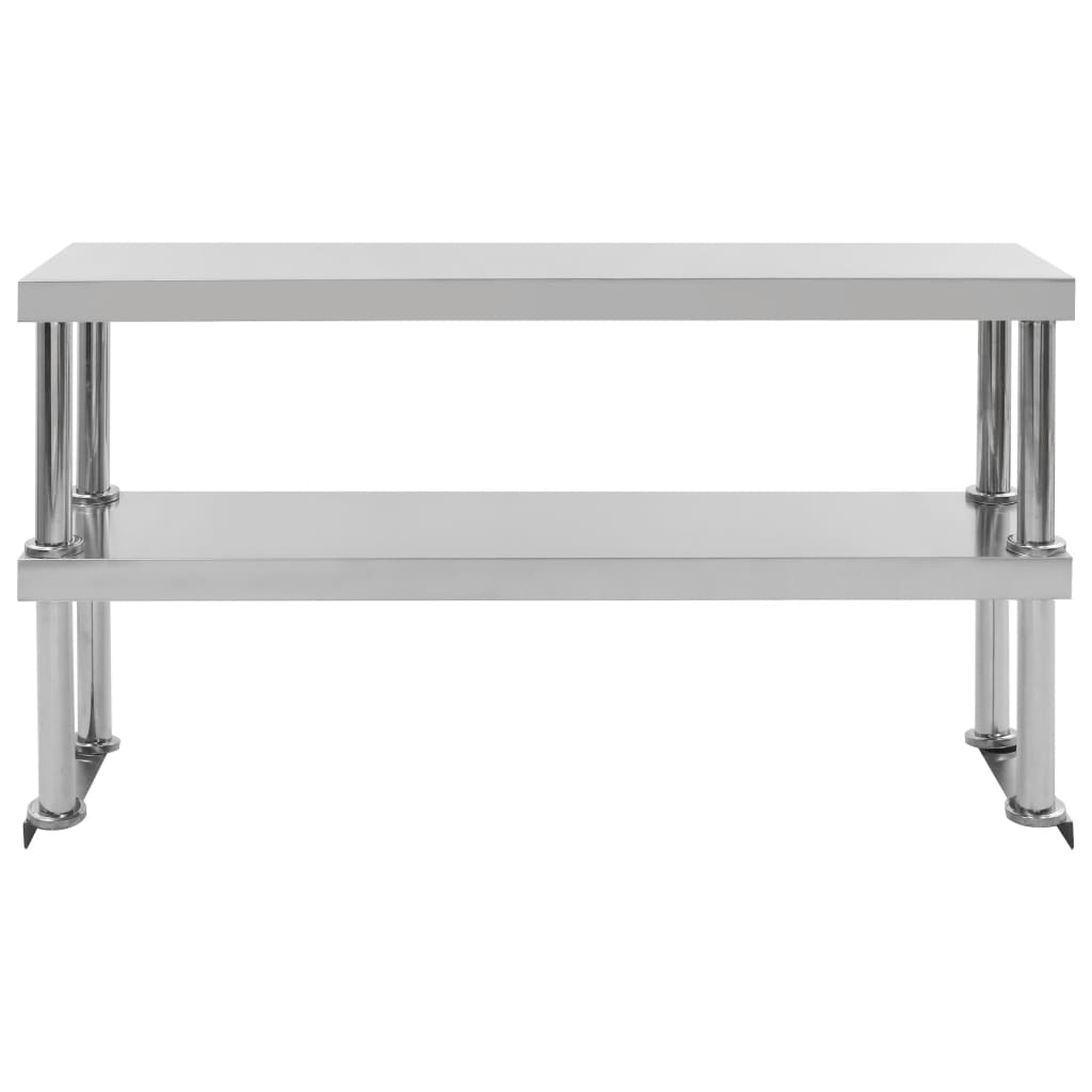 Aufsatzboard für Arbeitstisch 120 x 30 x 35 cm Edelstahl