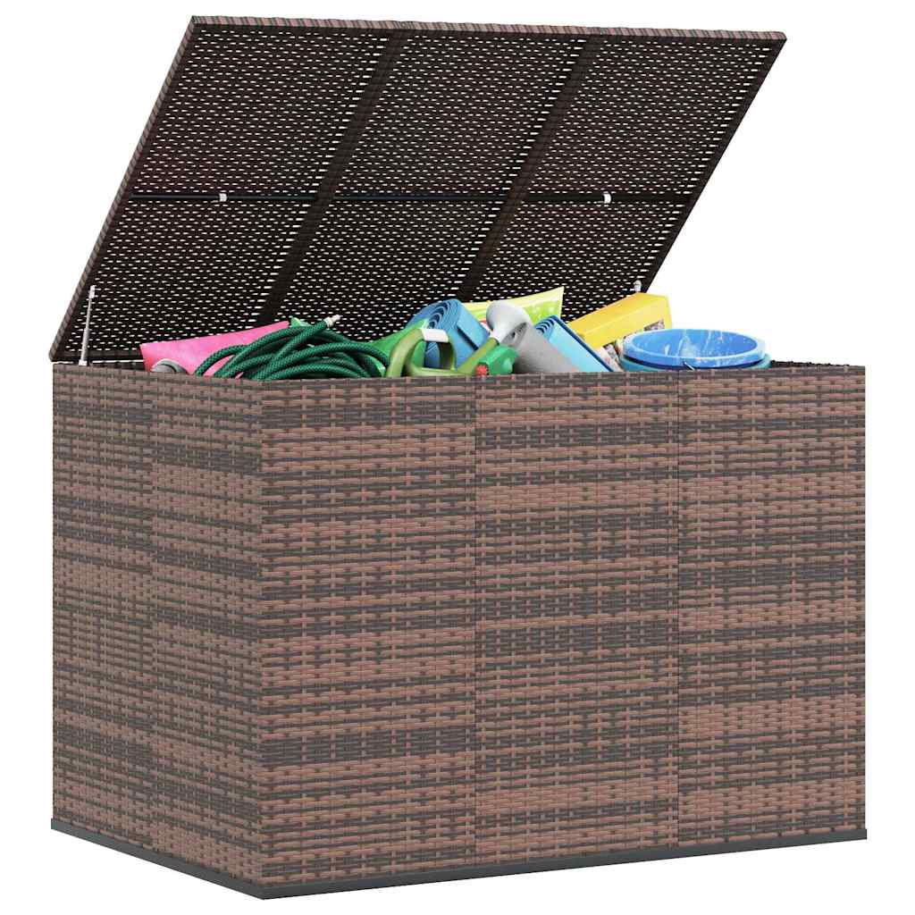 Garten-Kissenbox PE Rattan 100x49x103,5 cm Schwarz