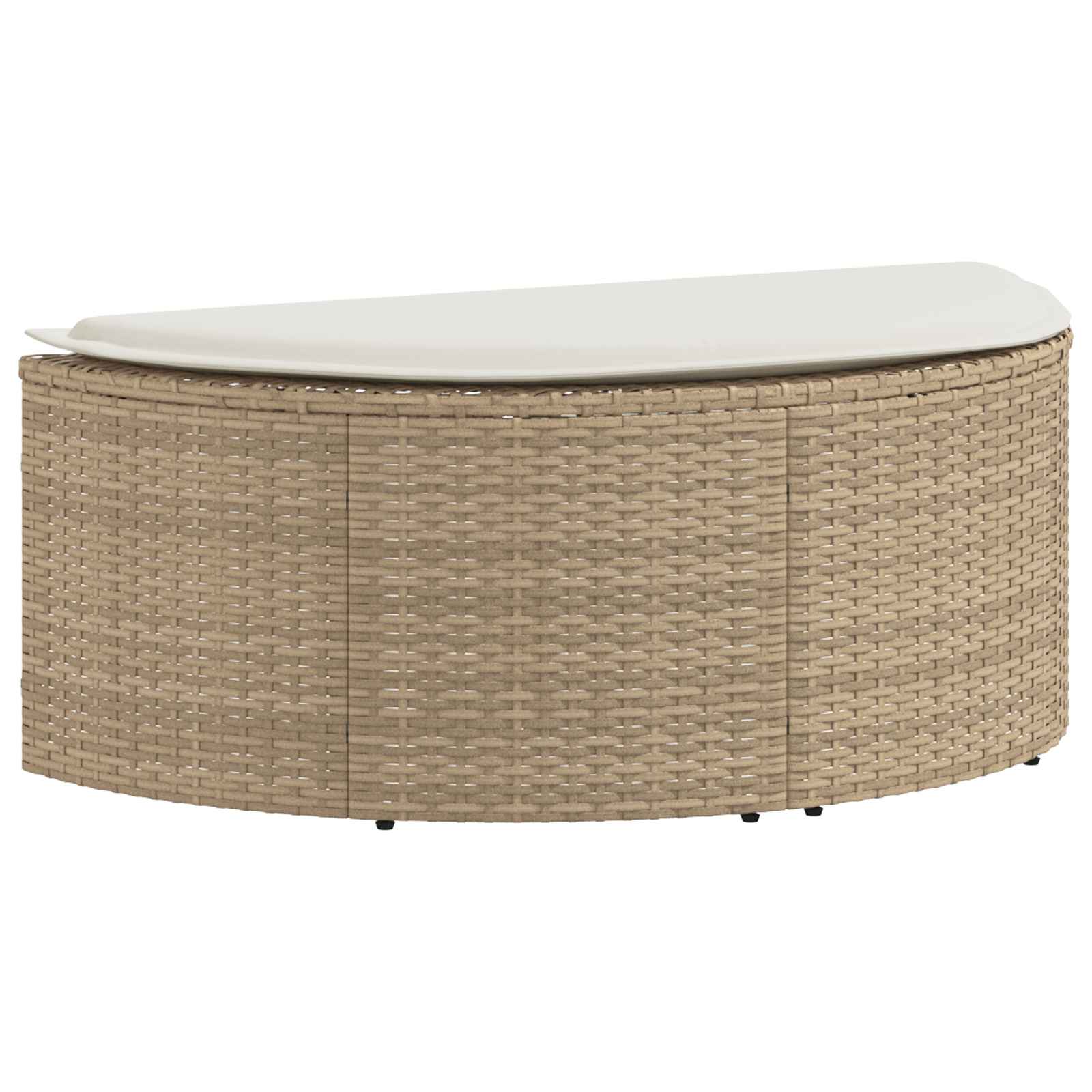 Garten-Sofa mit Kissen 8 pcs Beige und Hellgrau Poly-Rattan