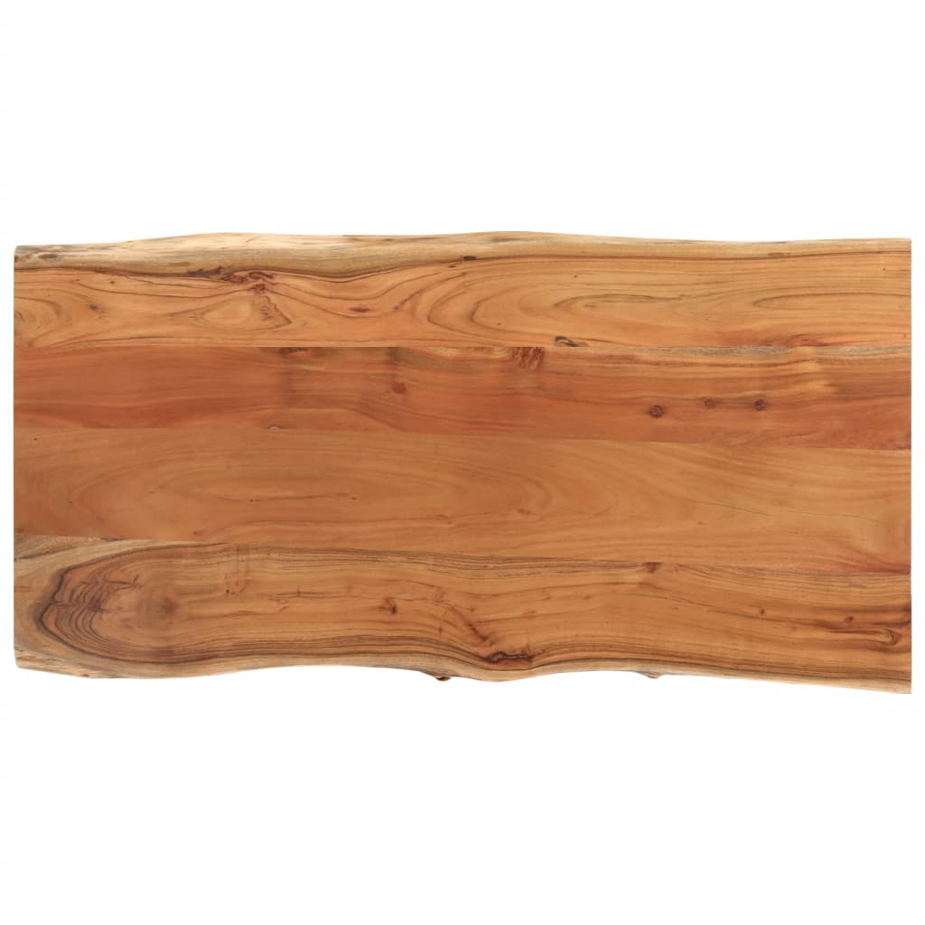 Tischplatte 40x40x2,5 cm Rechteckig Massivholz Akazie Baumkante