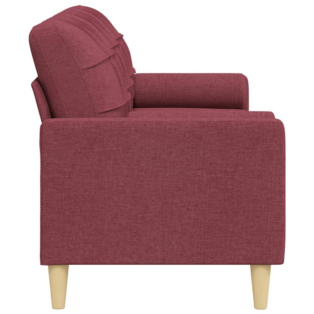 2-Sitzer-Sofa mit Zierkissen Braun 120 cm Stoff
