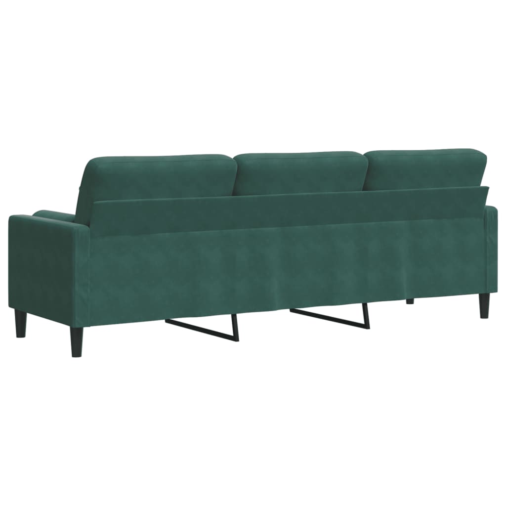 2-Sitzer-Sofa mit Zierkissen Hellgrau 120 cm Samt