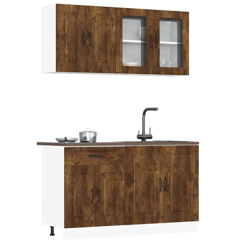 4-tlg. Küchenschrank-Set Kalmar Weiß Holzwerkstoff