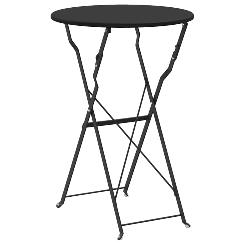 Bistrotisch Weiß Ø 50 x 71 cm Pulverbeschichteter Stahl