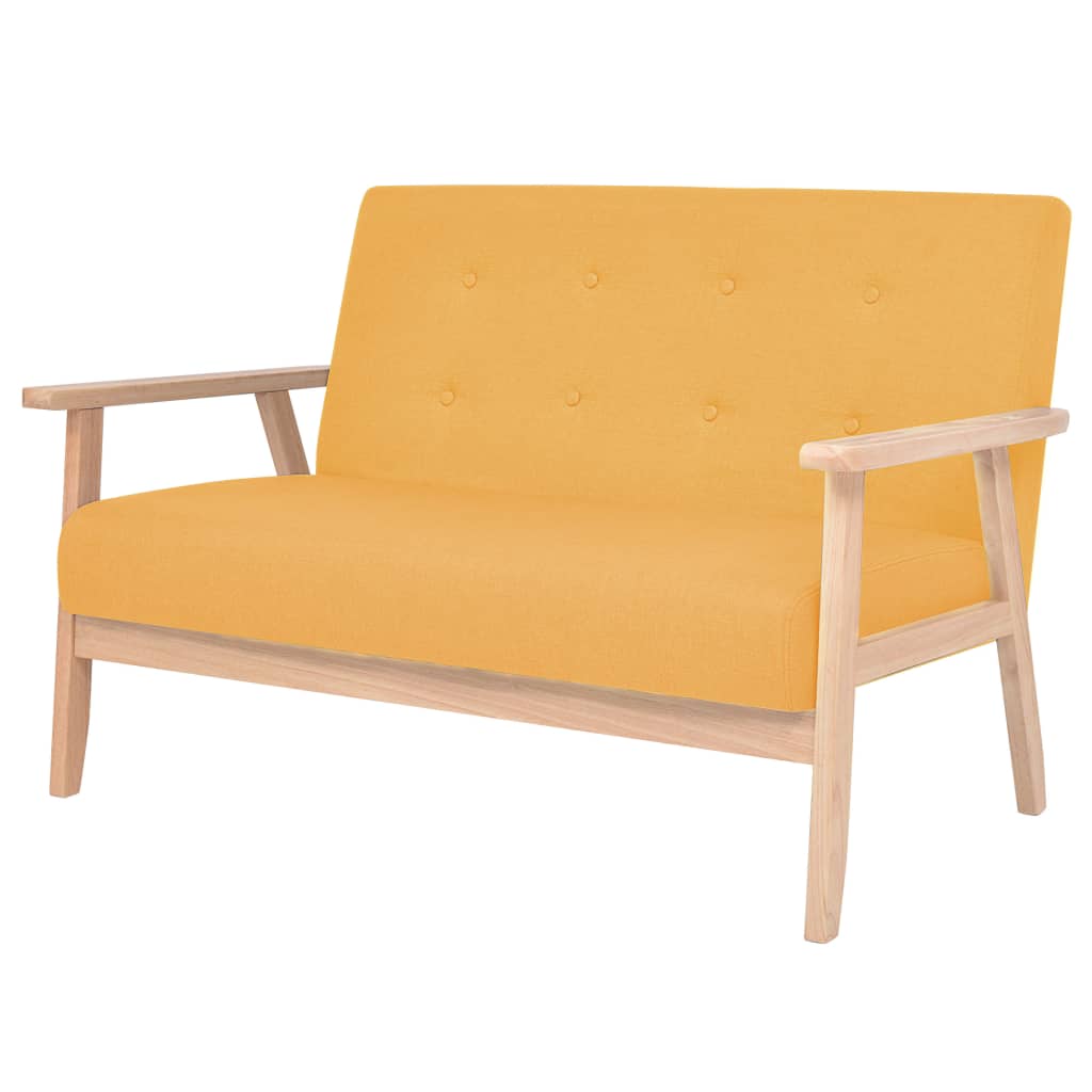 2-Sitzer-Sofa Stoff Hellgrau