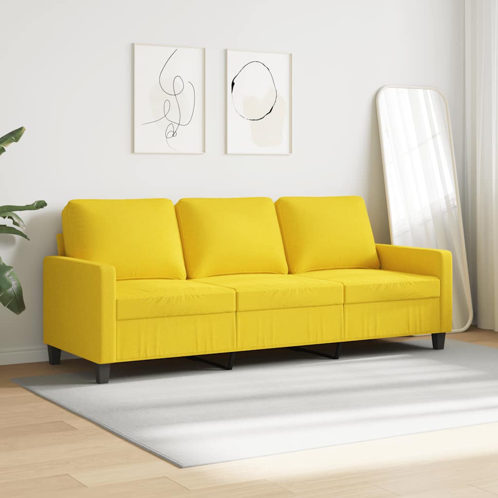 3-Sitzer-Sofa Hellgrau 180 cm Stoff