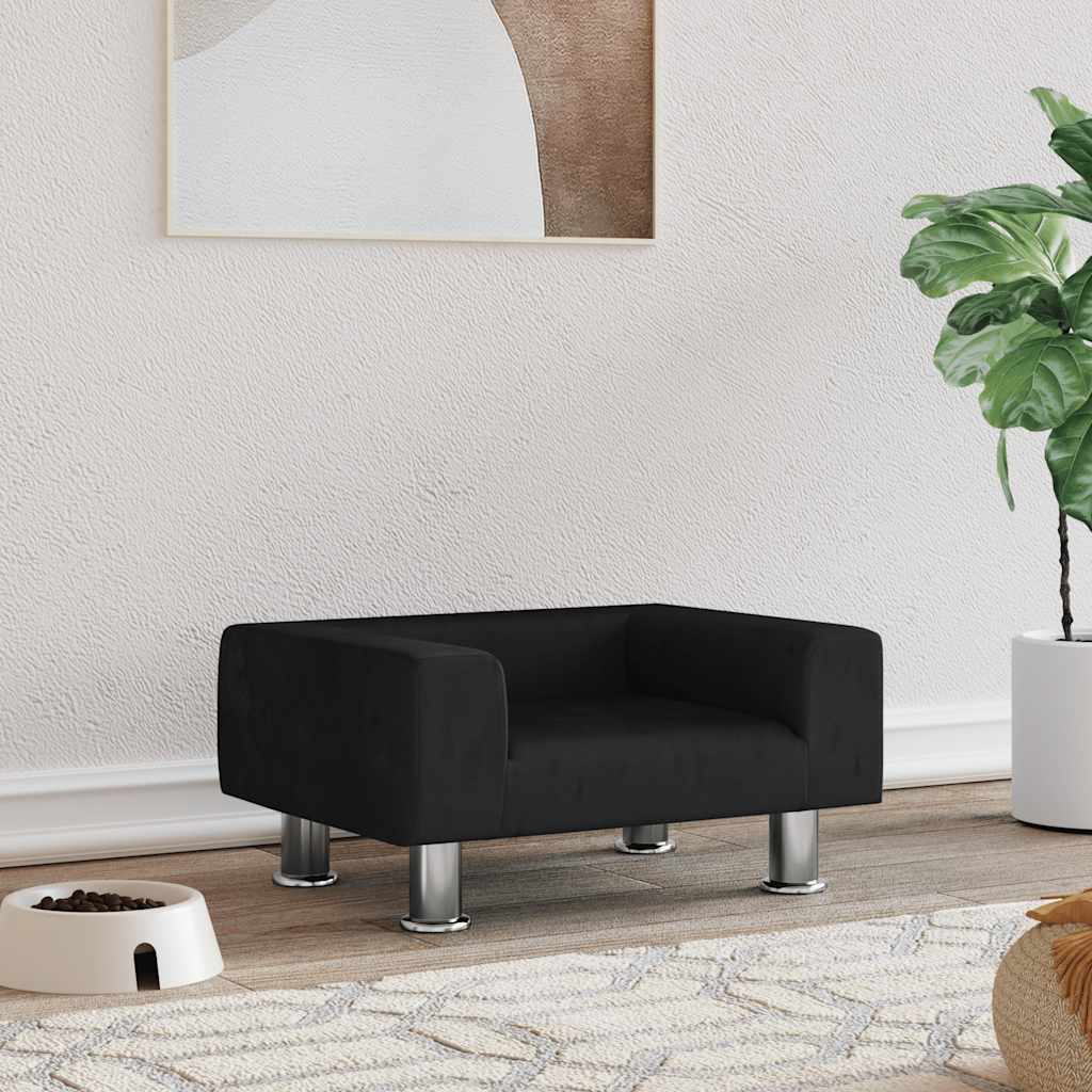 Hundebett Blau 70x45x26,5 cm Samt
